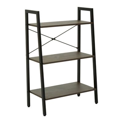 Bradbury Three Tier Dark Oak Veneer Ladder Shelf Unit