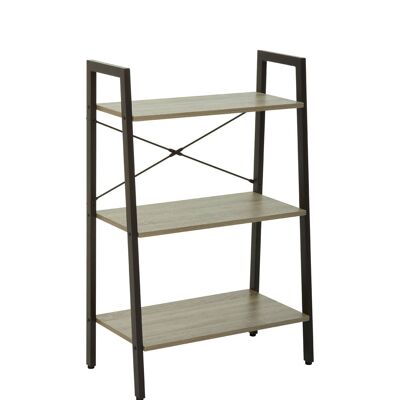 Bradbury Three Tier Grey Oak Veneer Ladder Shelf Unit