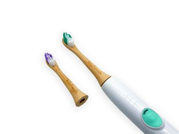 booheads Soniboo - 4PK - Têtes de brosse à dents électrique en bambou - Multicolore | Compatible Sonicare | Biodégradable Écologique Durable 5