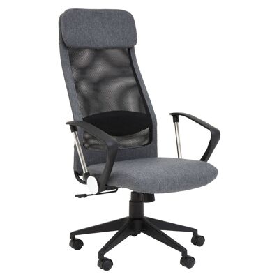 Brent Black Mesh And Grey Fabric Home Office Chair