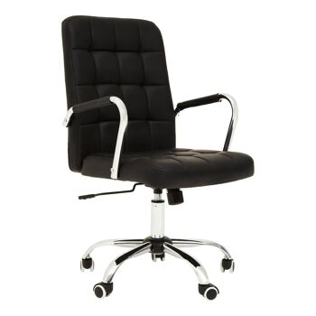 Brent Black Tufted Home Office Chair 1