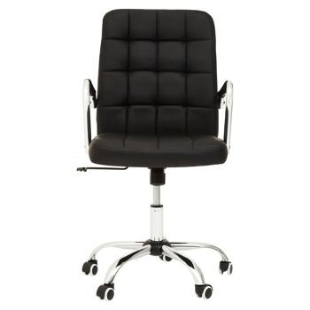 Brent Black Tufted Home Office Chair 4