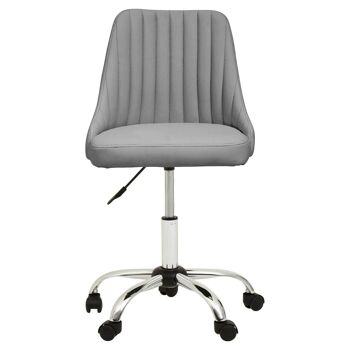 Brent Grey Leather Effect Home Office Chair 3