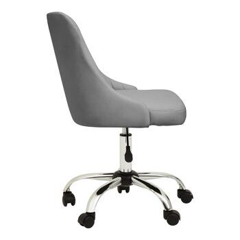 Brent Grey Leather Effect Home Office Chair 4