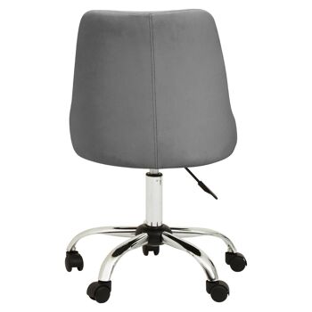 Brent Grey Leather Effect Home Office Chair 5