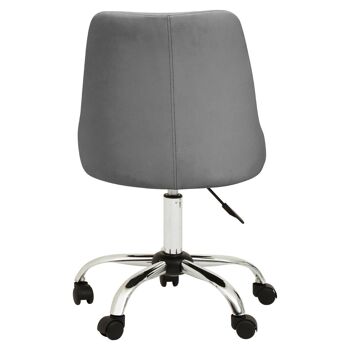 Brent Grey Leather Effect Home Office Chair 10