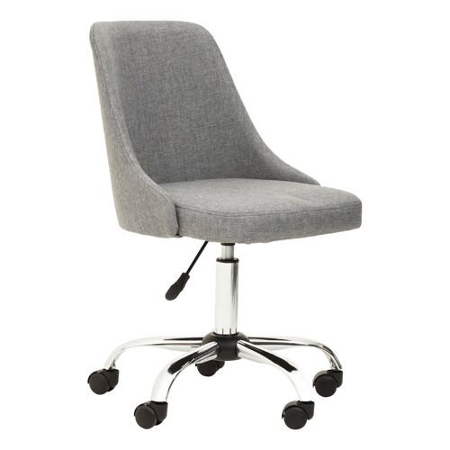 Brent Plain Grey And Chrome Home Office Chair