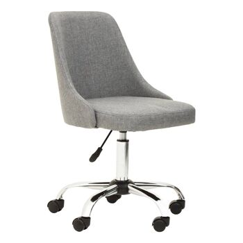 Brent Plain Grey And Chrome Home Office Chair 1