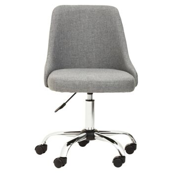 Brent Plain Grey And Chrome Home Office Chair 3