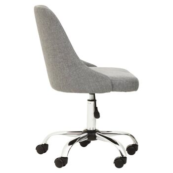 Brent Plain Grey And Chrome Home Office Chair 4