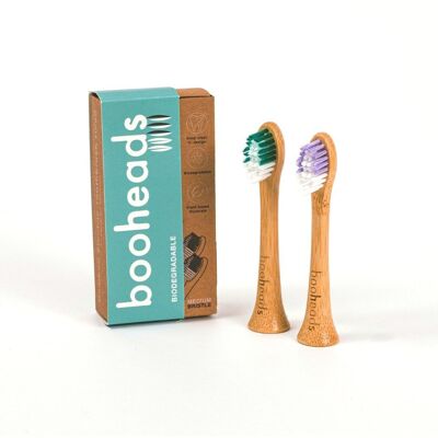 Soniboo - Cabezales de cepillo de dientes eléctricos de bambú compatibles con Sonicare* | Limpieza Profunda 4PK Multi