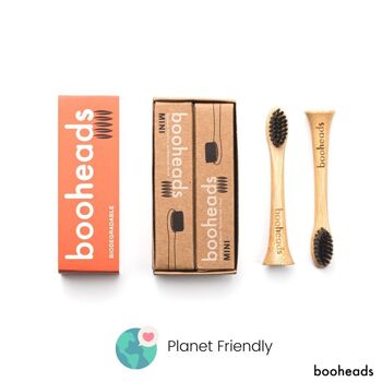 Soniboo - Têtes de brosse à dents électrique en bambou et charbon de bois compatibles avec Sonicare* | Blanchiment propre 2PK 4