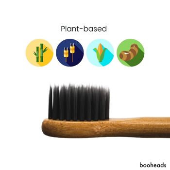 Soniboo - Têtes de brosse à dents électrique en bambou et charbon de bois compatibles avec Sonicare* | Blanchiment propre 2PK 5