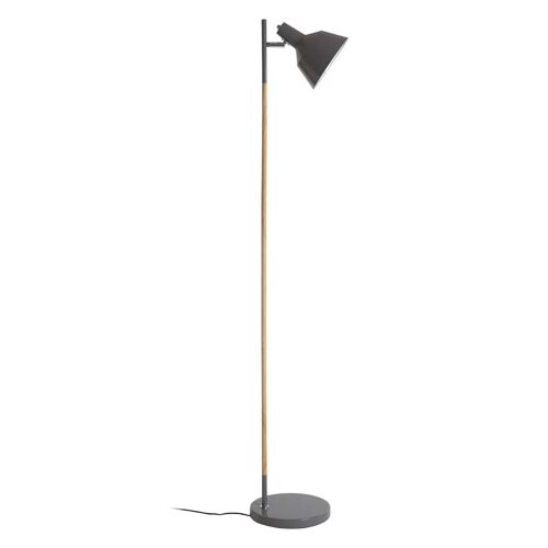 Bryant Grey Wood / Metal Floor Lamp