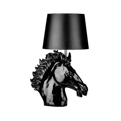 Caballo Black Polyresin Table Lamp