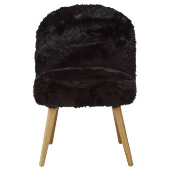 Cabaret Black Fur Effect Chair 1