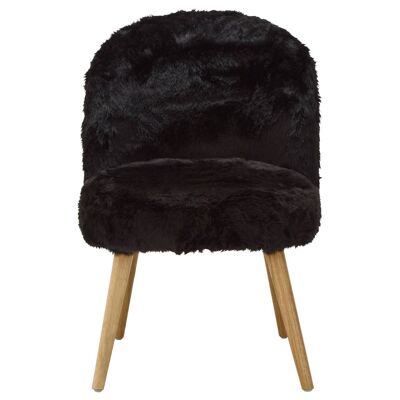 Cabaret Black Fur Effect Chair