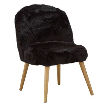 Cabaret Black Fur Effect Chair 3