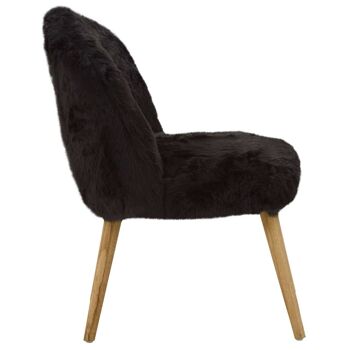 Cabaret Black Fur Effect Chair 4