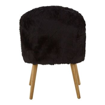 Cabaret Black Fur Effect Chair 5