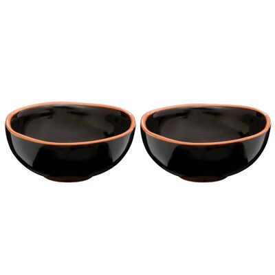 Calisto Black Glazed Mini Bowls - Set of 2