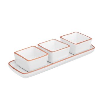 Calisto Dishes On Tray - Set of 3 1