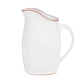 Calisto White Glazed Terracotta Pitcher 2