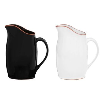 Calisto White Glazed Terracotta Pitcher 3