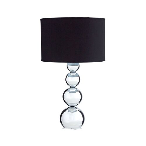 Cameo Touch Black Fabric Shade Table Lamp