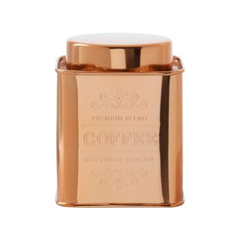 Chai Square Copper Finish Coffee Canister 1