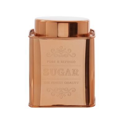 Chai Square Copper Finish Sugar Canister