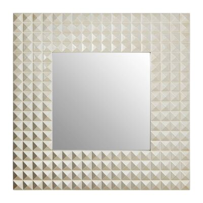Champagne Finish 3D Geometric Wall Mirror