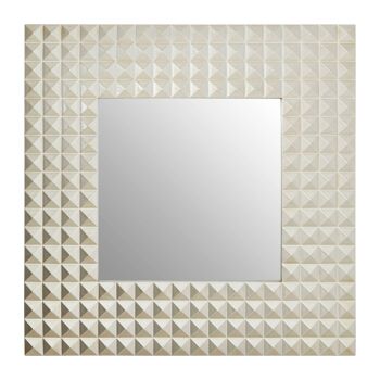 Champagne Finish 3D Geometric Wall Mirror 1