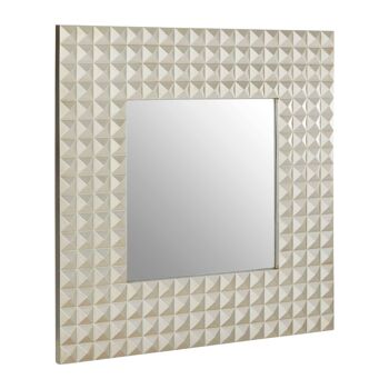 Champagne Finish 3D Geometric Wall Mirror 3