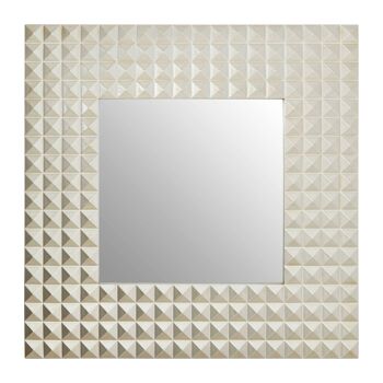 Champagne Finish 3D Geometric Wall Mirror 7