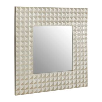 Champagne Finish 3D Geometric Wall Mirror 8