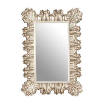 Champagne Finish Clamshell Design Wall Mirror 1