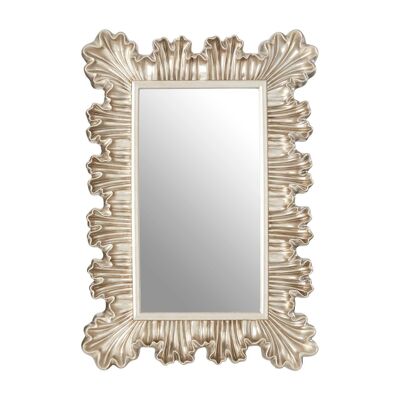Champagne Finish Clamshell Design Wall Mirror