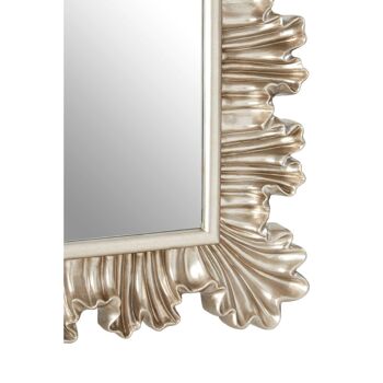 Champagne Finish Clamshell Design Wall Mirror 5