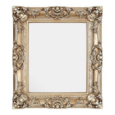 Specchio da parete decorato quadrato finitura champagne