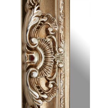 Champagne Finish Square Ornate Wall Mirror 5