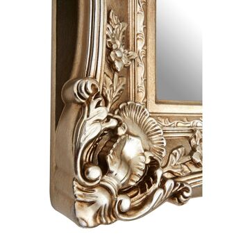 Champagne Finish Square Ornate Wall Mirror 9