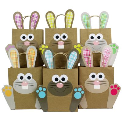 Papierdrachen DIY Osternester für Kinder mit bunten Osterhasen - Ostergeschenke für Kinder und Erwachsene - Osterdeko - Ostern