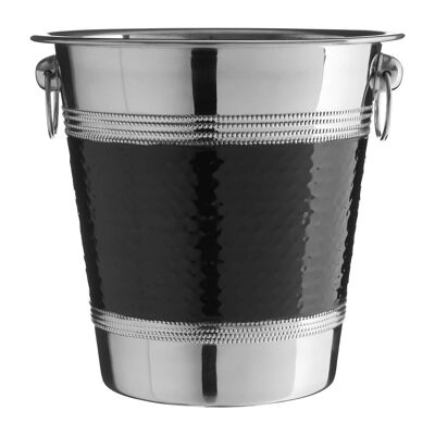 Champagne/Wine Hammered Black Band  Bucket