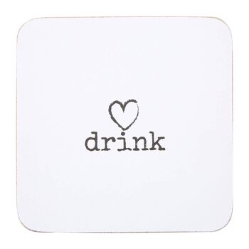 Charm "Drink" Coasters - Set of 4 1