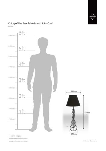 Chicago Black Table Lamp 6