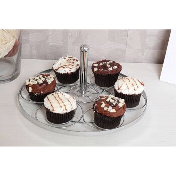 Chrome 6 Cup Cake Stand 3