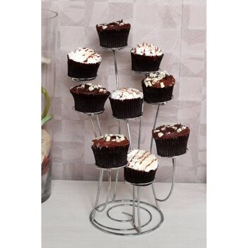 Chrome 9 Cup Cake Stand 3