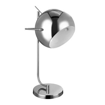 Chrome and White Inside Table Lamp 1