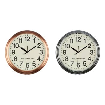 Chrome Finish and Metal Cream Face Wall Clock 3